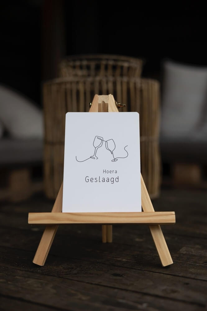 Kaartje Hoera Geslaagd glazen