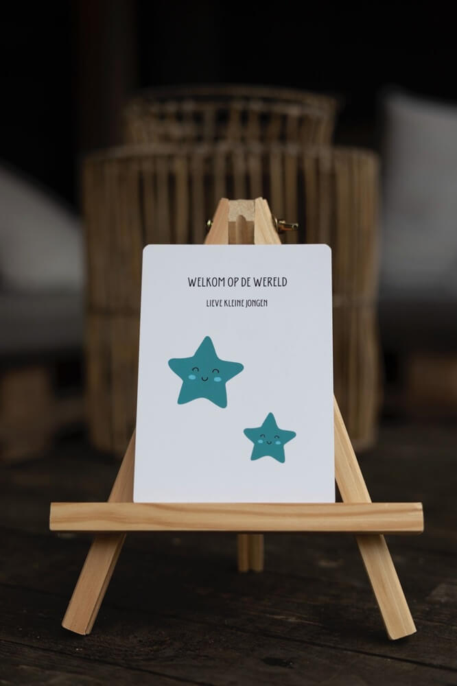 Kaartje Welkom op de wereld lieve kleine jongen