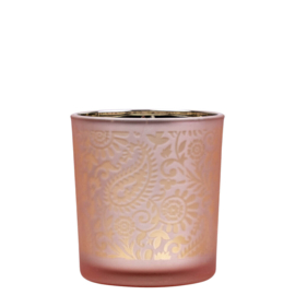 Waxinelichthouder Paisley roze small 8cm