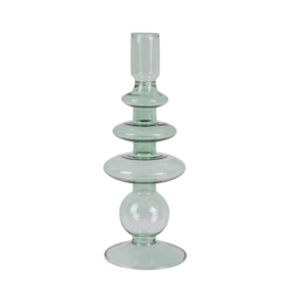 Kandelaar Glass Art ringen groen 22,5cm