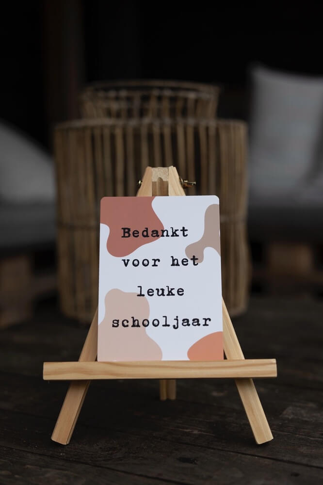 Kaartje Bedankt voor het leuke schooljaar
