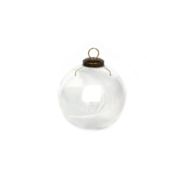 Kerstbal Cis met veren