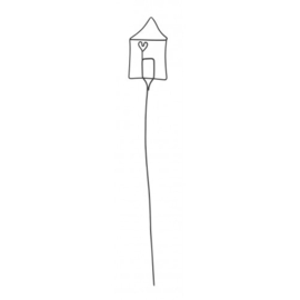 Set van 3 draadornamenten Huis, Klaver en Hart