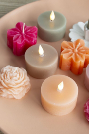 Set van 2 LED mini stompkaarsen celadon