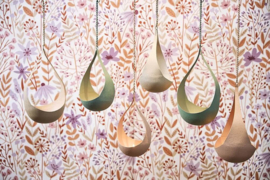 Hanger voor waxinelichtje druppel L groen