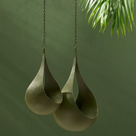 Hanger voor waxinelichtje druppel L avocado