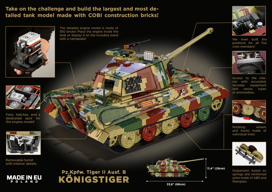 Cobi 2808 Pz.Kpfw. Tiger II Ausf. B Königstiger 1:12