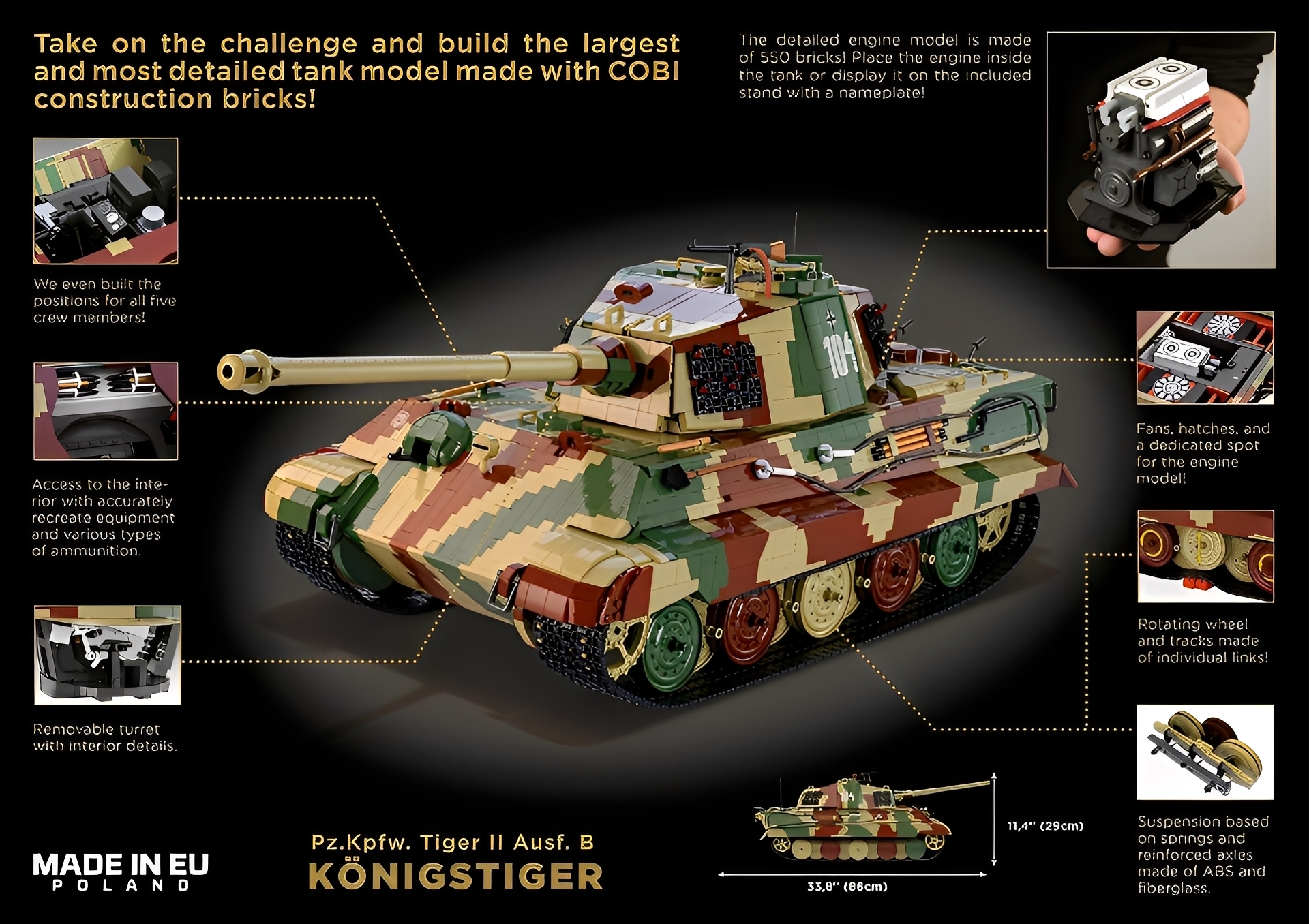 Cobi 2808 Pz.Kpfw. Tiger II Ausf. B Königstiger 1:12