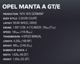 Cobi 24349 Opel Manta A GT/E 1974
