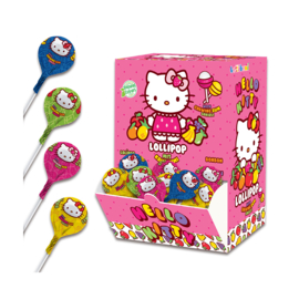 Lollipop met kauwgom Hello Kitty 16gr.