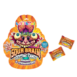 Sour Brain popping (banaan-aardbeien)