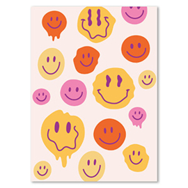 MELTING SMILEYS POSTCARD