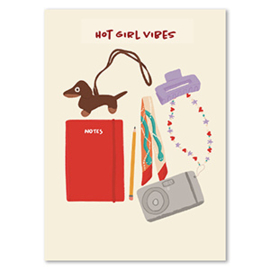 HOT GIRL VIBES POSTCARD