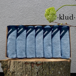 KLUD | Microvezeldoekjes met weekdagmarkering | Blauw