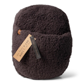Teddy voetenwarmer antraciet