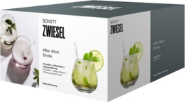 SCHOTT ZWIESEL  Cocktailglazenset Vina 4-Delig - met rietjes en borsteltje