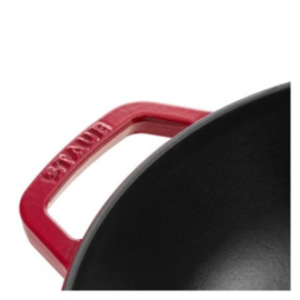 STAUB SPECIALITIES Wok met glazen deksel 30 cm, Kersenrood