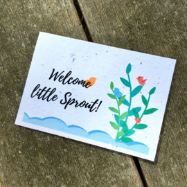 Kaart 'Welcome little sprout!'