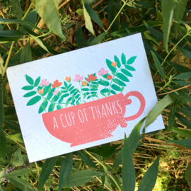 Kaart 'A cup of thanks'