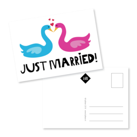 Kaart 'Just married!'