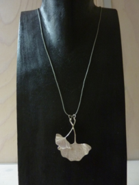 Zilveren ketting Gingko