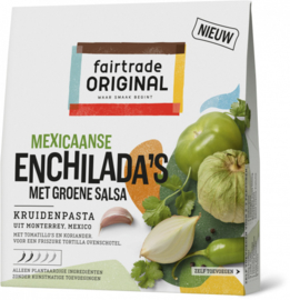 Kruidenpasta Mexicaanse enchilada's met groene salsa