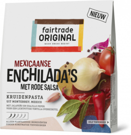 Kruidenpasta Mexicaanse enchilada's met rode salsa