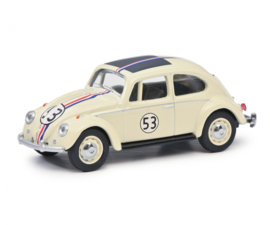 SCHUCO - 1/64 - VOLKSWAGEN - BEETLE N 53 HERBIE 1968 - WALT DISNEY - IVORY