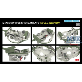 RYE FIELD MODEL 1:35 M4A3 76W VVSS Sherman late STANDARD full interior (07-02-2025)