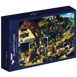 Bluebird 3000 stuks  Pieter Bruegel the Elder - Netherlandish Proverbs, 1559