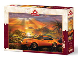 Art PUZZEL 1500 Gele Porsche