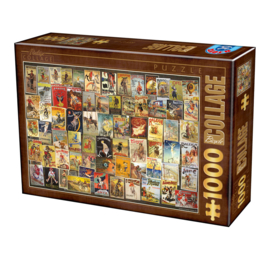 Dtoys 1000 stuks vintage Collage Bicycle