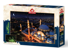 ART PUZZEL 1000 STUKS Neon Puzzle - Sainte-Sofie Blue Mosque