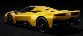 BURAGO - 1/18 - FERRARI - F80 2024 - BLACK WHEELS - GIALLO TRISTRATO - YELLOW MET(04-12-2024)