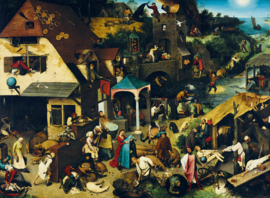 Bluebird 3000 stuks  Pieter Bruegel the Elder - Netherlandish Proverbs, 1559