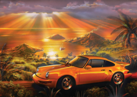 Art PUZZEL 1500 Gele Porsche