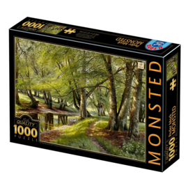 Dtoys 1000 stuks Peder Mørk Mønsted - A Summer Day in the Forest with Deer in the Background
