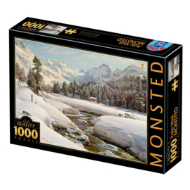 Dtoys 1000 stuks Peder Mørk Mønsted - Winter Landscape in Switzerland near Engadin