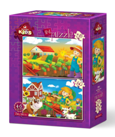 Art-puzzel 35 + 60 stuks Farm Girl