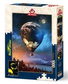 ART PUZZEL 1000 STUKS Neon Puzzle - The Journey to The Moon