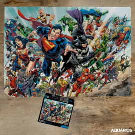 Aquarius 3000 stuks DC comics Puzzel cast