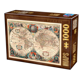 Dtoys 1000 stuks Antique World Map