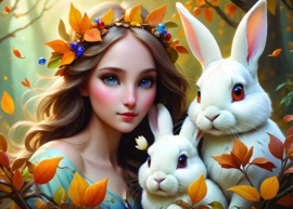 Alipson Puzzel 500 stuks Lady and Bunny