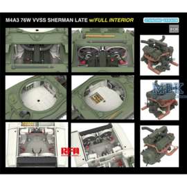 RYE FIELD MODEL 1:35 M4A3 76W VVSS Sherman late STANDARD full interior (07-02-2025)