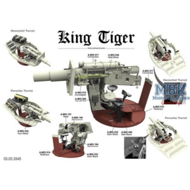 TAKOM MODEL 1/35 King Tiger Henschel Abt. 505 w/Zimmerit - INTERIOR (02-11-2024)