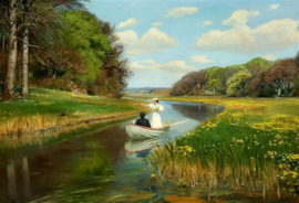 Dtoys 1000 stuks couple in a rowing boat