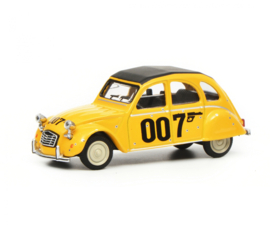 SCHUCO - 1/64 - CITROEN - 2CV6 CLUB 1981 - 007 JAMES BOND - YELLOW