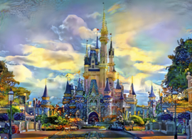 Bluebird 1000 stuks Walt Disney World Castle, Orlando, Floride, USA