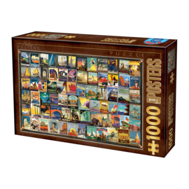 Dtoys 1000 stuks Vintage Collage - Travel