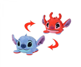 Disney - Leroy & Stitch Omkeerbaar 8cm - Pluche - Reversible  Knuffel